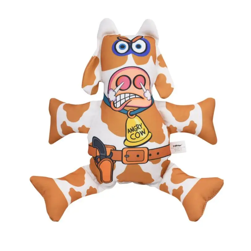 Cazy cow Жевательные игрушки для домашних собак, Брезентовая игрушка для укусов, милые маленькие животные, звучащие игрушки для собак, Мягкая прочная плюшевая игрушка для собак - Цвет: Cazy cow