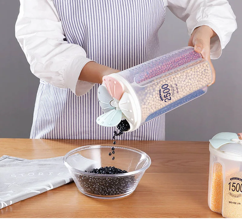 Коробка для хранения, коробка для хранения продуктов, кухонные принадлежности, бак для хранения зерна, пластиковый влагостойкий герметичный контейнер, прозрачная коробка для хранения