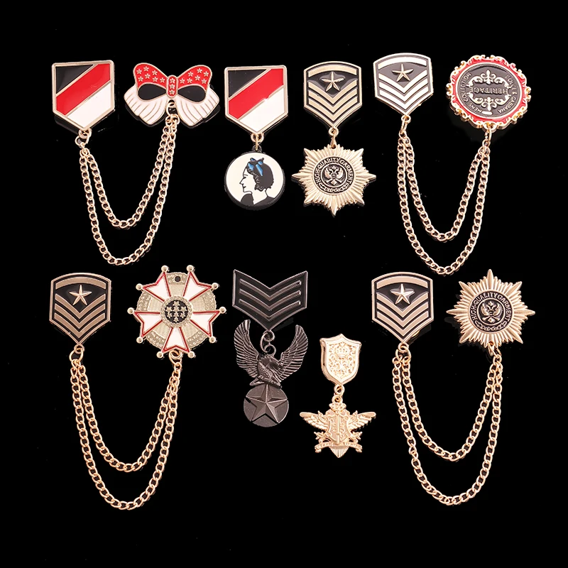 

fashion brooch breastpin Order of Merit college army rank metal badges applique patches for clothing AZ-2685