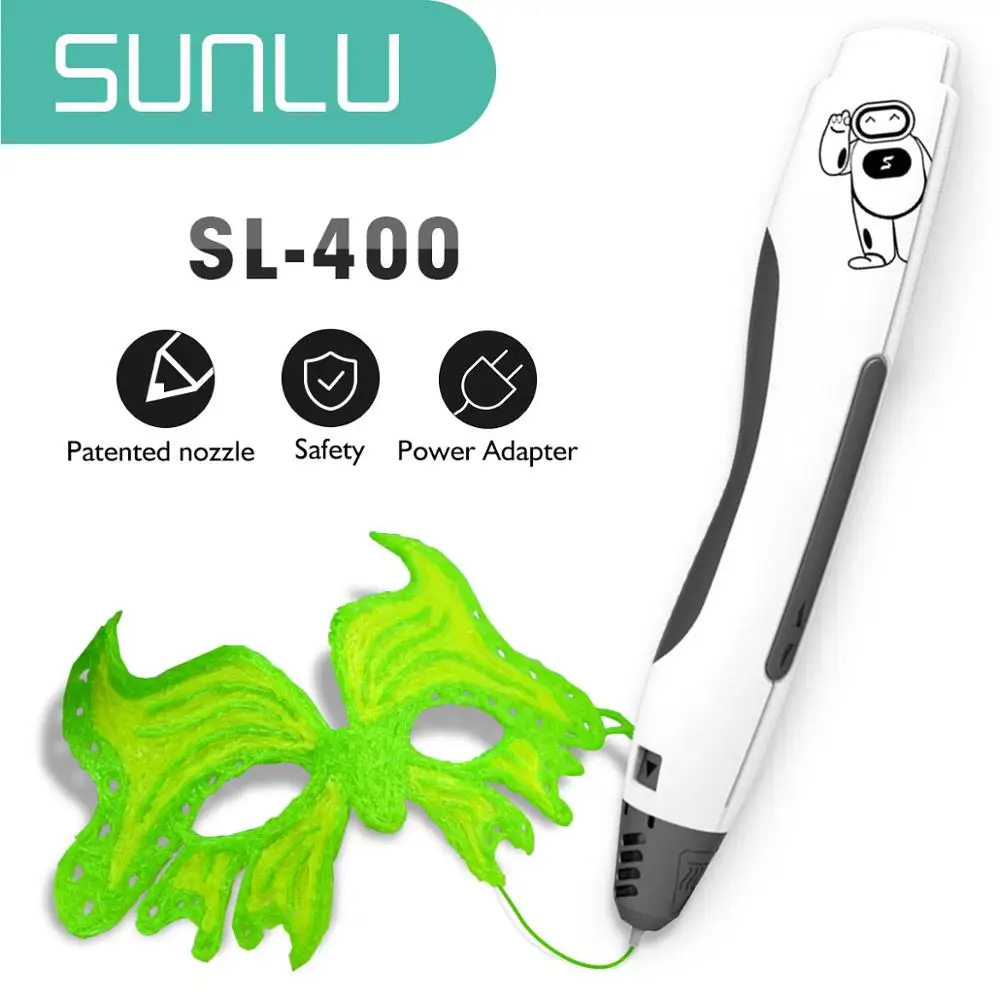 3D Ручка SL-400, новейший набор в подарочной коробке, 3D Ручка для рисования, поддержка PLA нити, обучающая детей, исследующая мозги, гаджет, 3D Ручка для рисования