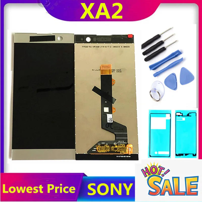 ЖК дисплей 5 2 дюйма для Sony Xperia XA2 сменный сенсорный экран с дигитайзером в сборе SONY