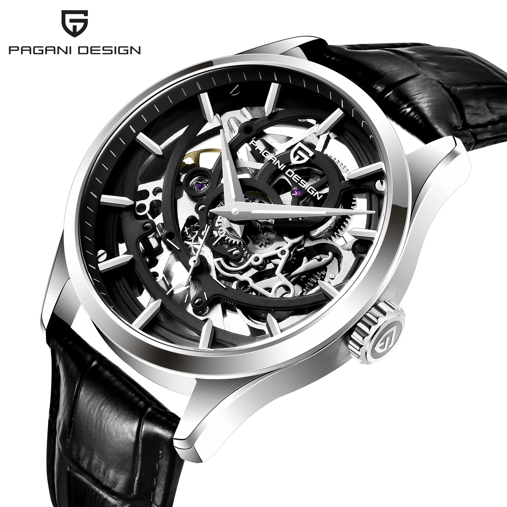 

2021 New PAGANI DESIGN Men's Automatic Mechanical Watch Brand Luxury Waterproof Watch Men Skeleton Tourbillon Watch reloj hombre