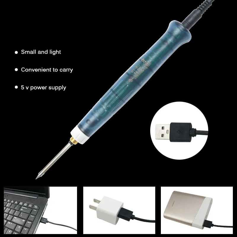 Домашний электрический мини паяльник 5 В 8 Вт портативный USB ручка/наконечник