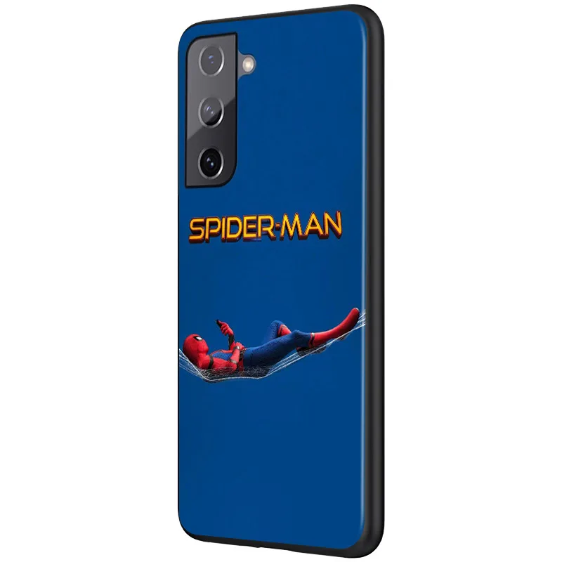 Spider Man Logo Silicone Cover For Samsung Galaxy S21 S20 FE Ultra S10 S10E Lite S9 S8 S7 Edge Plus Phone Case