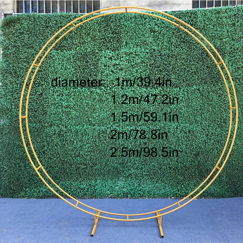 

Wedding Decoration Iron Circle Arch Props Party Background Decor Double Arch Shelf Outdoor Lawn Wedding Flower Door Rack Frame