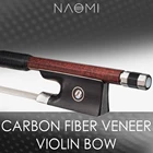 Naomi роскошный 44 лук для скрипки из углеродного волокна палка Pernambuco шпон лук из эбенового дерева лягушка с искусственной инкрустацией хорошо сбалансированный