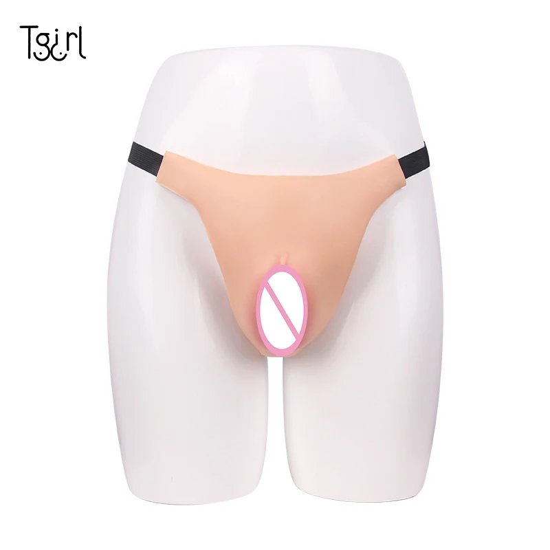 

Silicone T-back Panty Realistic Camel toe briefsTransvest CD DG Coplay Underwear