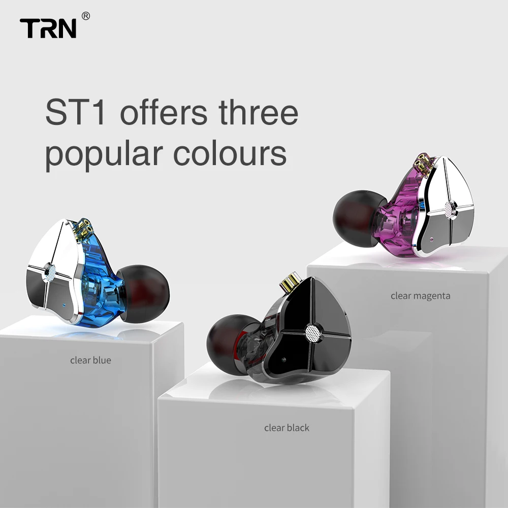 Новейший TRN ST1 1BA + 1DD наушники гибридные HIFI DJ монитор для бега спортивные гарнитура