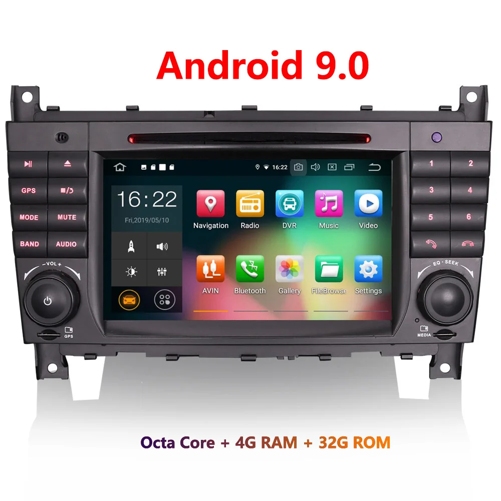Erisin ES7969C 7 дюймов Android 9 0 Восьмиядерный 4 Гб ОЗУ автомобильный мультимедийный плеер