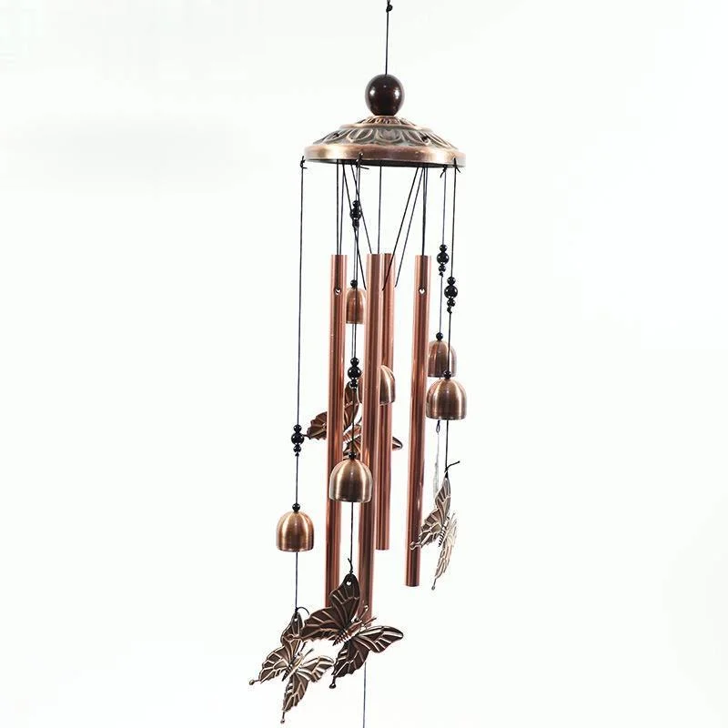 

Electroplated Metal Butterfly Wind Chime Ornaments, Home Garden Decoration, Outdoor Brass Bells