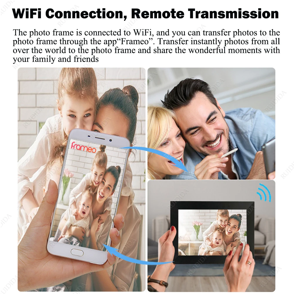 10-дюймовая цифровая фоторамка с Wi-Fi рамка для приложения умный альбом 16 ГБ 1280*800 IPS