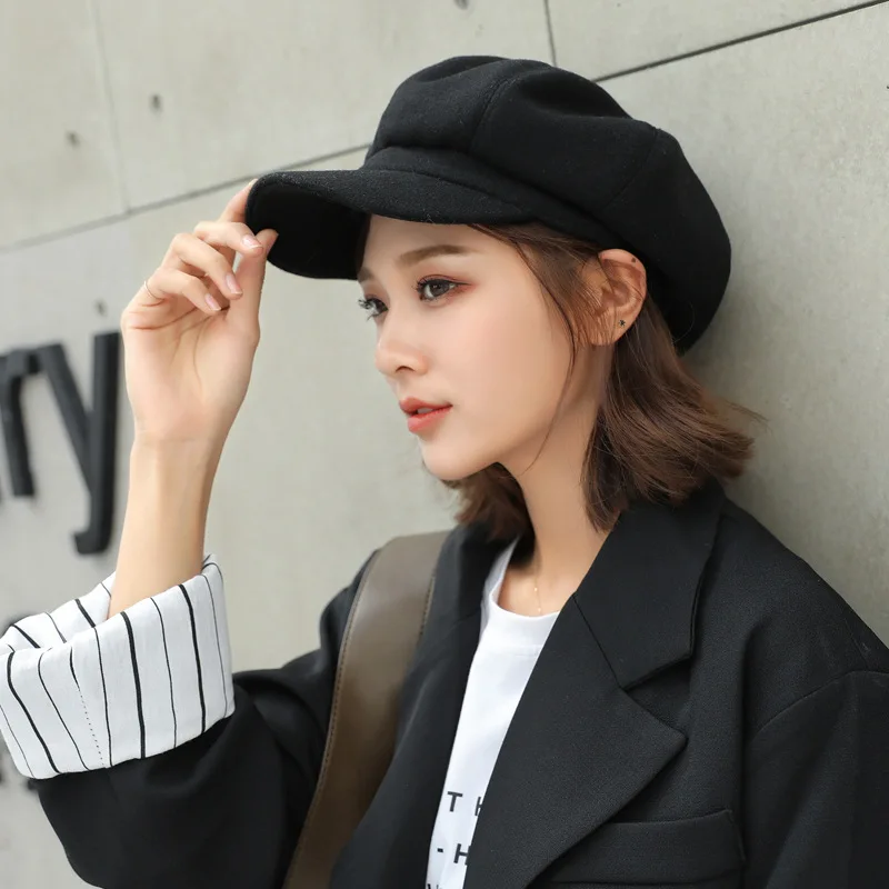 

2021 New Newsboy Caps Women Newsboy Gatsby Cap Octagonal baker Peaked beret Driving Hat Female Sunscreen Hats Painter Tour cap