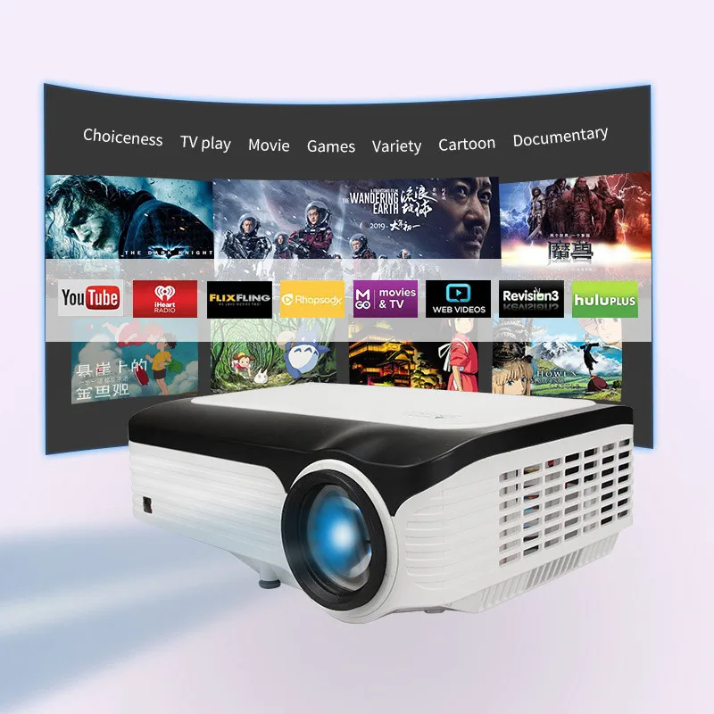 CRE X2001 FULL HD 1080P портативный светодиодный мини-проектор для Android 1920x1080 lcd 200 дюймов кабель светодиода для игра для домашнего кинотеатра Кино
