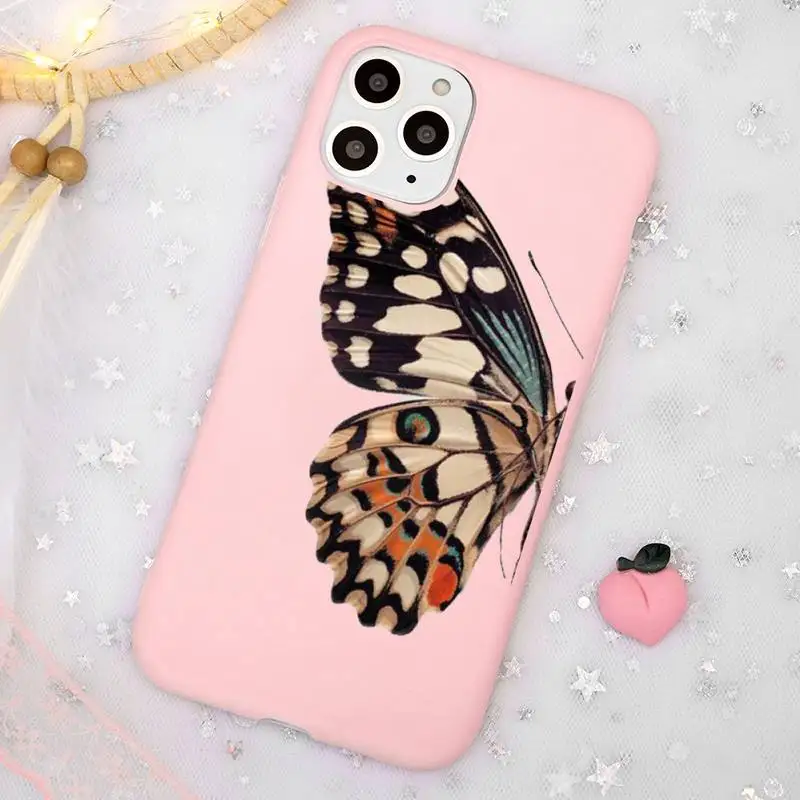 

Cute Butterfly Phone Case Candy Color for iPhone 11 12 mini pro XS MAX 8 7 6 6S Plus X SE 2020 XR