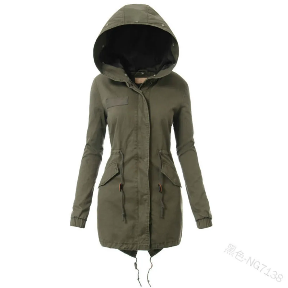 Женская осенне-зимняя теплая черная хлопковая стеганая куртка Готическая