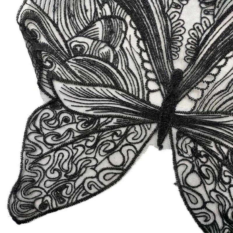 

Dress Applique Lace Fabric Blouse Costume Decor Accessories DIY Neckline Collar Sewing Trims White Black