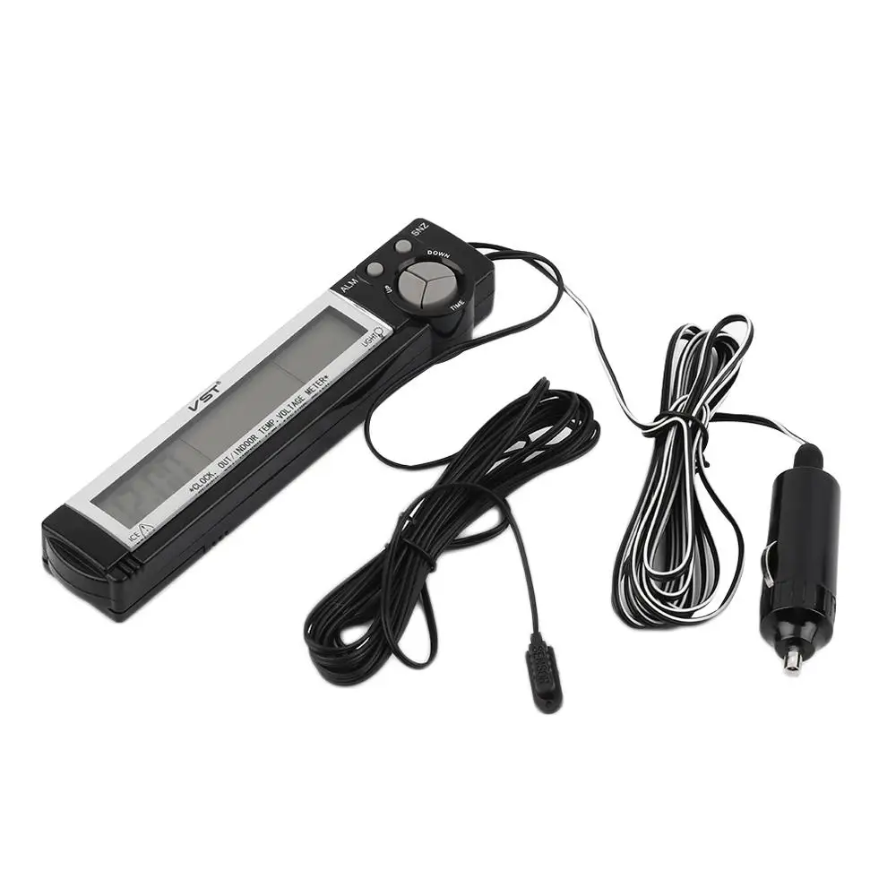 

Digital Car LCD Temperature Voltage Monitor Thermometer Calendar Alarm Clock