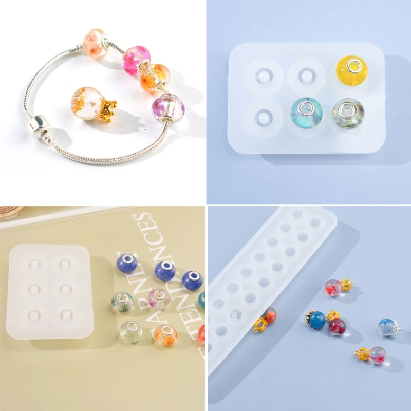 

Spherical Bracelet Diamond Beads Crystal Epoxy Resin Mold Pendant Casting Silicone Mould DIY Crafts Necklace Jewelry Making Tool
