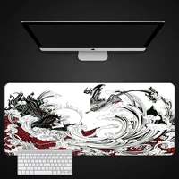 black white mousepad grande rubber anti slip large mouse pad gamer personality keyboard computer office laptop desk gaming mat