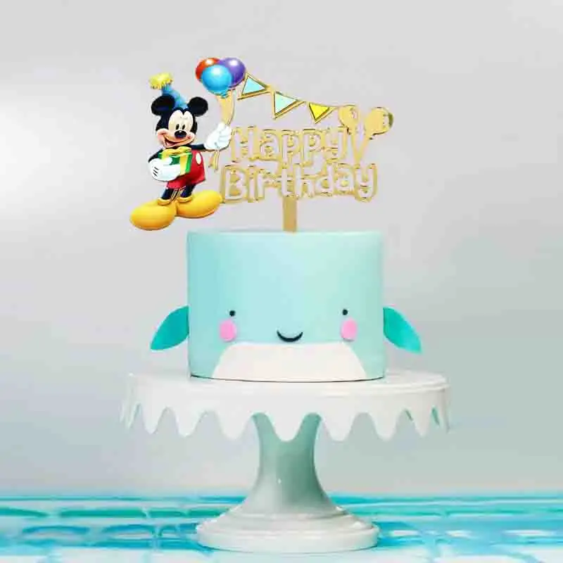 

Disney Mickey Minnie Mouse party cake topper decor boy girl favor cake topper Kids birthday party Supplies Baby Shower Girl Gift
