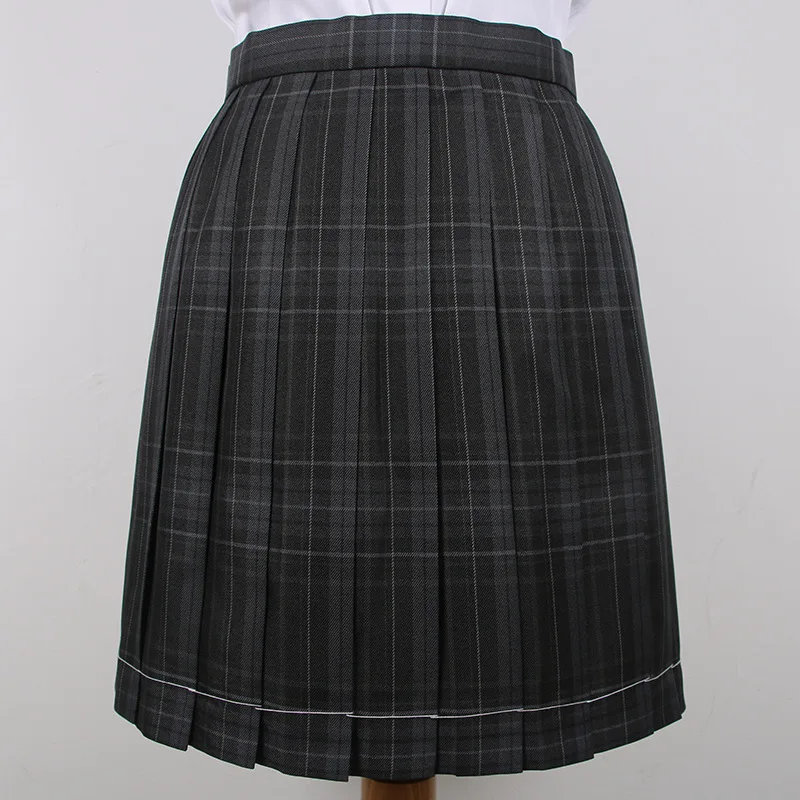 [Карбоновый серый] летние плиссированные юбки с высокой талией для девочек
