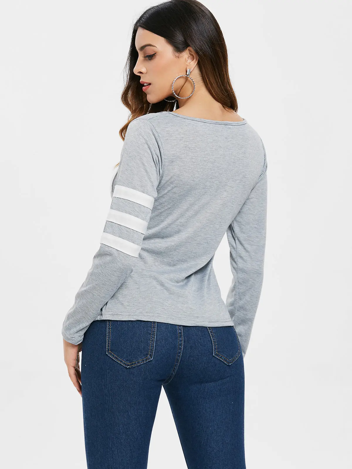 ROSEGAL полосатая блуза с длинным рукавом и карманом женская мода европейский