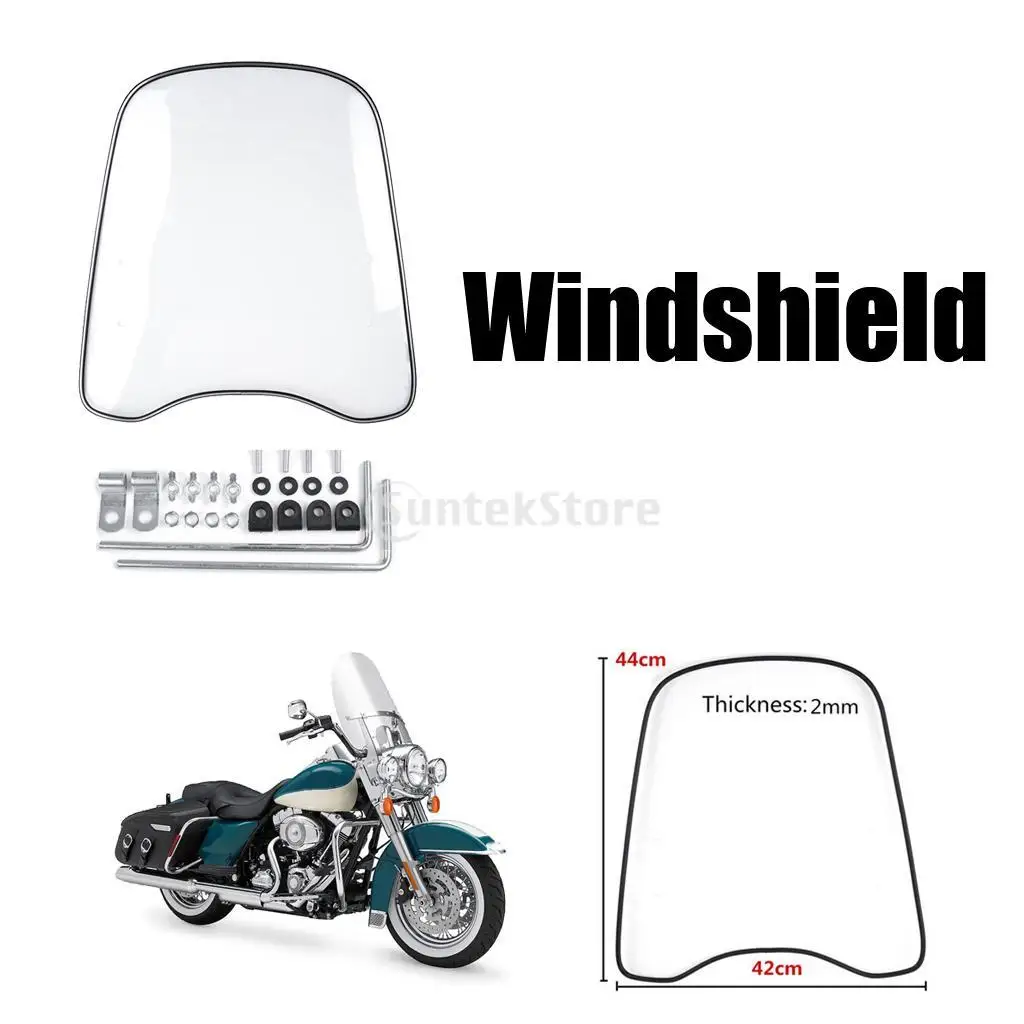 

Universal Clear PC Windshield Wind or For Motorcycle ATV Motorcycle Windshield Wind Screen Deflector Protector