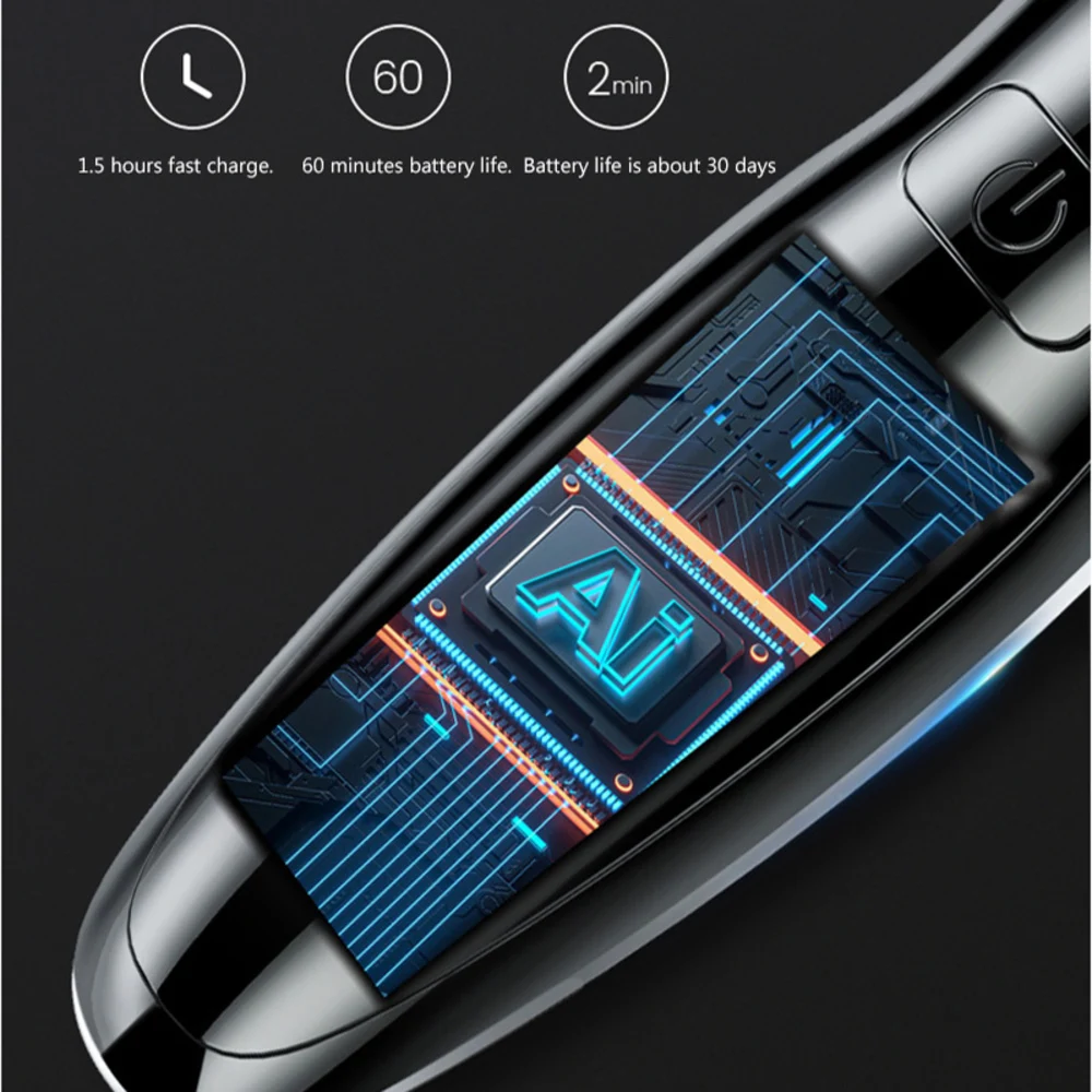 

Electric Shaver 4D Men's Electric Hair Clipper USB Rechargeable Professional Hair Trimmer Hair Cutter for Men Adult Razor L1