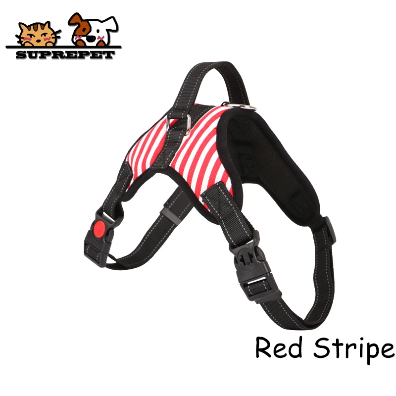 Red Stripe SUPREPET поводок для собак Хаски очень прочный нейлон поводок для собак жилет Лидер поводок ошейник регулируемый поводок Светоотражающие принадлежности для собак - Цвет: Red Stripe