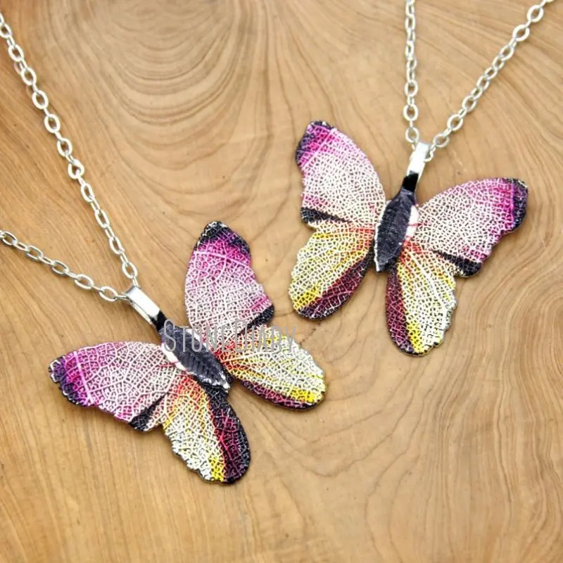 NM15828 10 шт. разноцветные серебряные ожерелья с гальваническим покрытием и