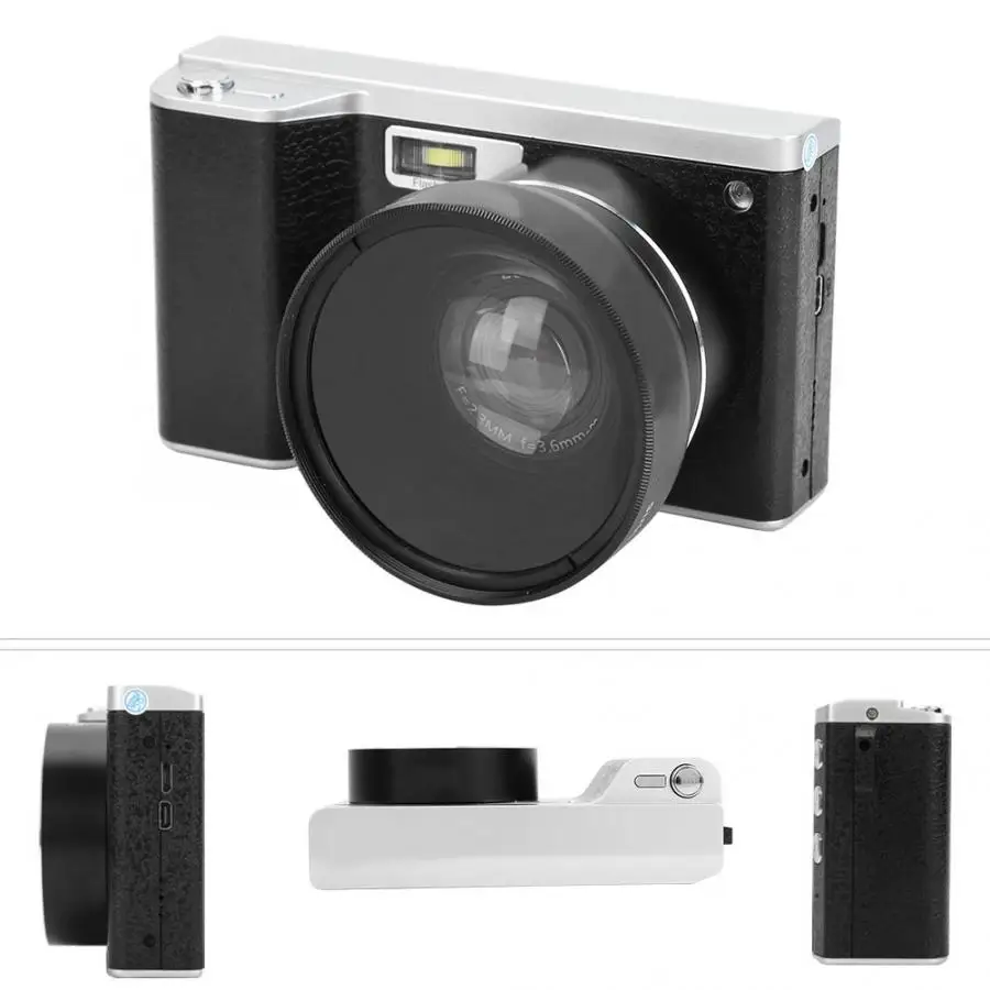 Видеокамера 4K 24MP FHD 1080P ips сенсорный экран Широкоугольный объектив Цифровая камера 8X цифровой зум vlog камера