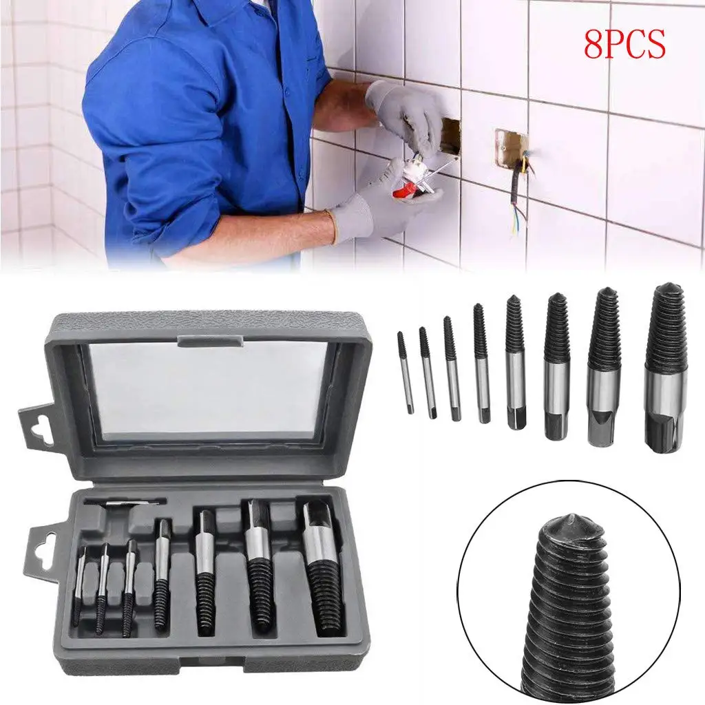 Съемник шпилек для снятия винтов набор из 8 шт. экстракторов поврежденных