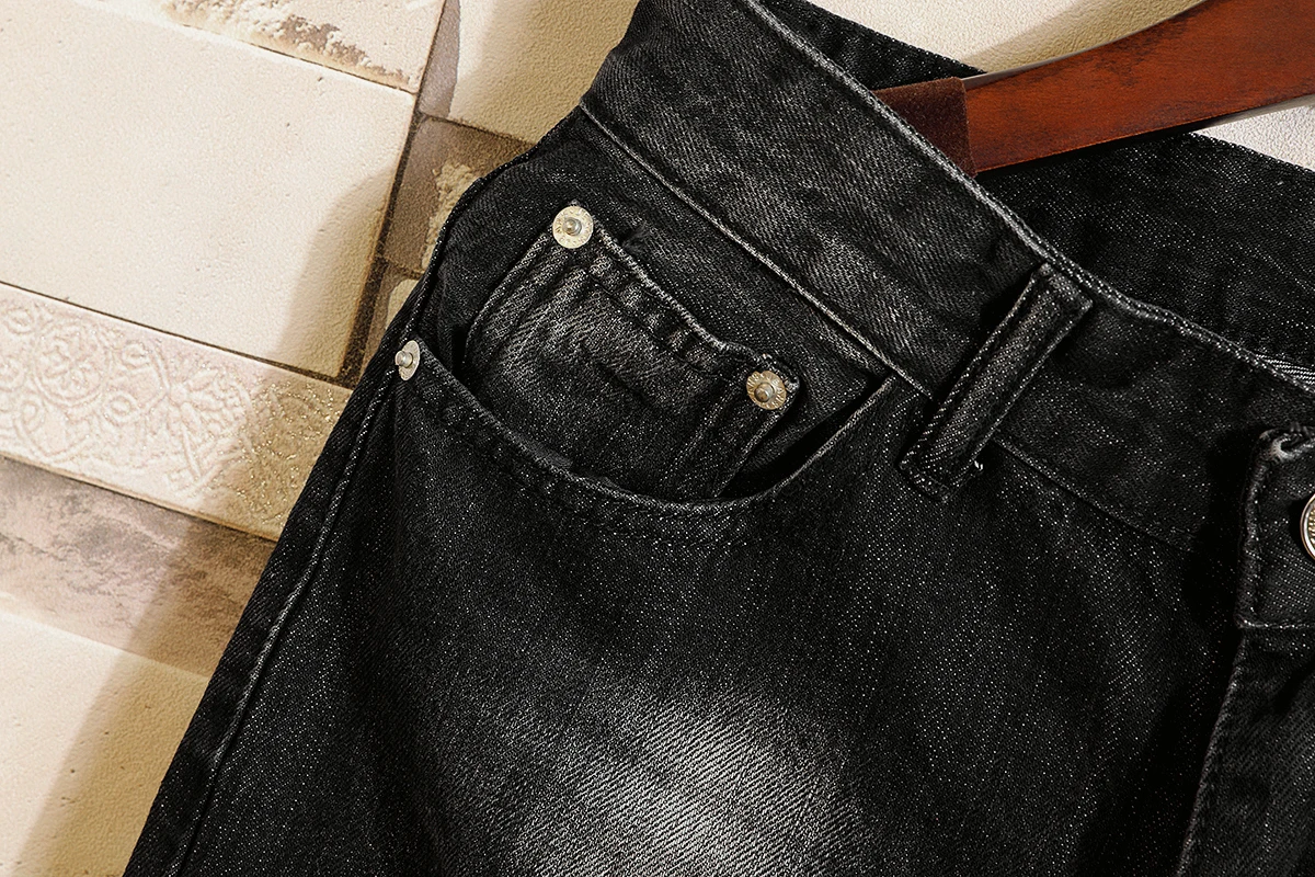 

2021Men Black Denim Shorts Summer Holes Short Jeans Good Quality Men Cotton Casual Jean Shorts Slim Denim Jeans Shorts