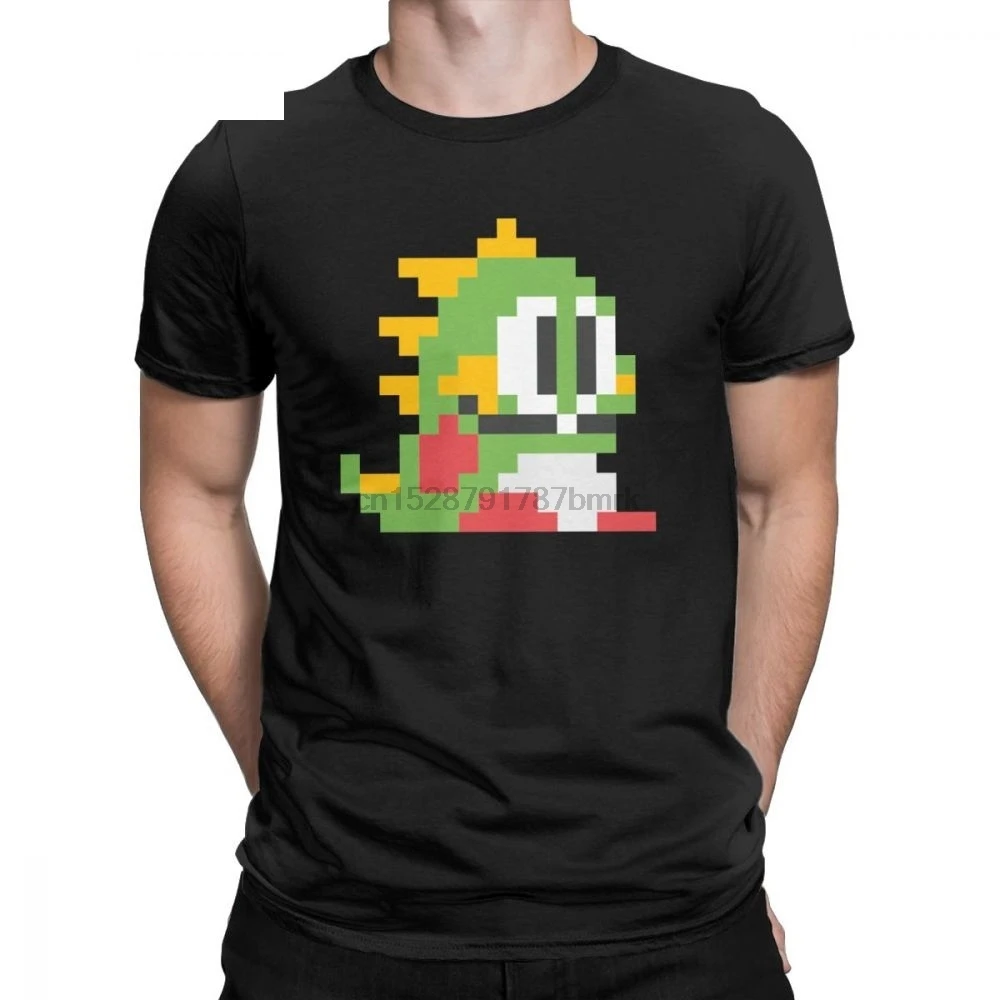 Хипстер Bubble Bobble футболки для мужчин Хлопковые японские видеоигры милые каваи