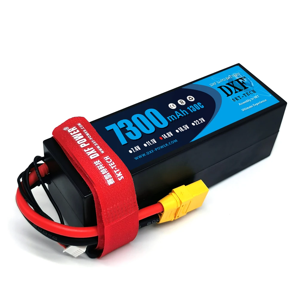 2PCS DXF Lipo 4S Battery HardCase 14.8V 6500mAh 100C/5200mah 50C/7300mah 130C/AKKU for 1:8 1:10 RC Car E Buggy Truggy Truck Boat | Игрушки и