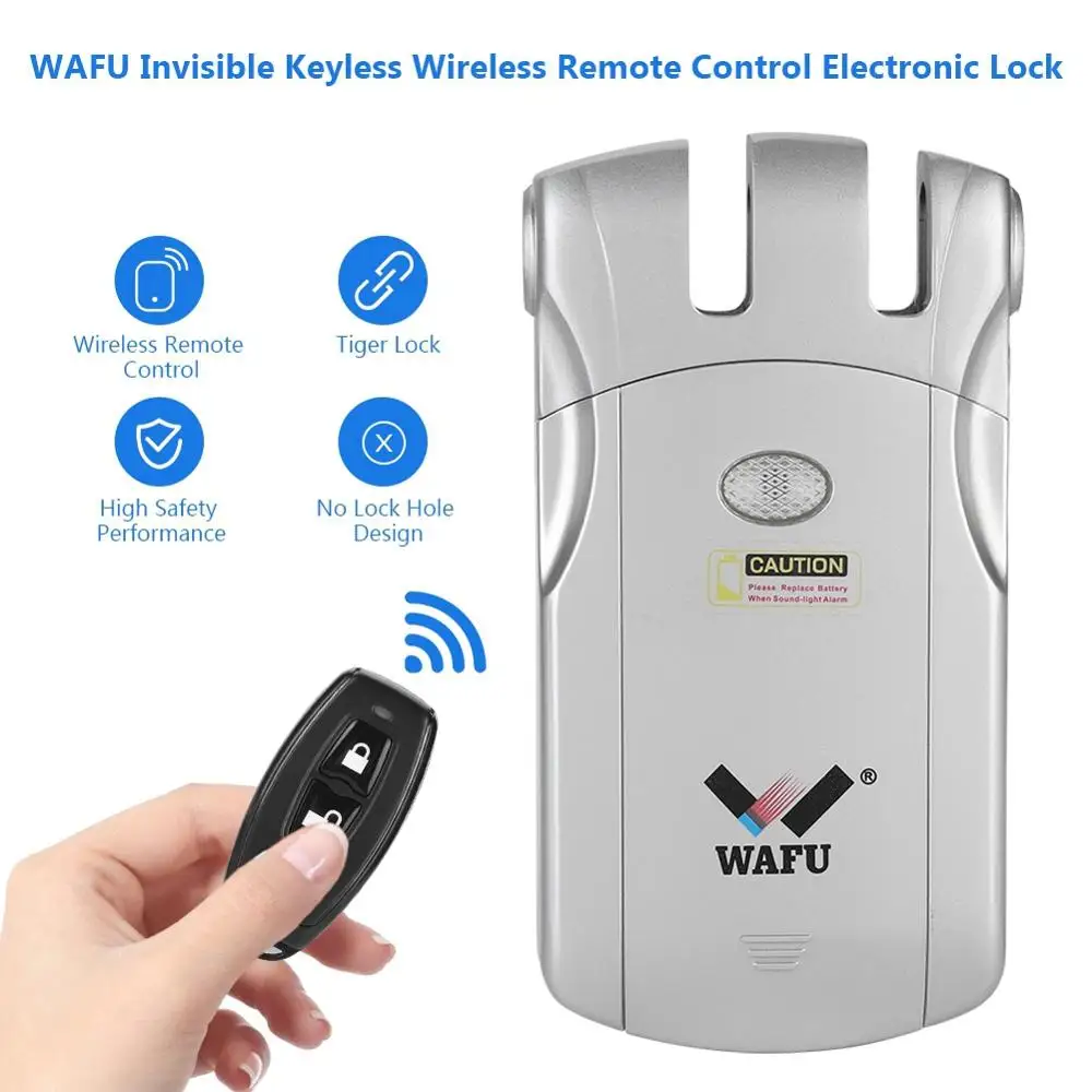 Беспроводной дверной замок со встроенной сигнализацией с дистанционным