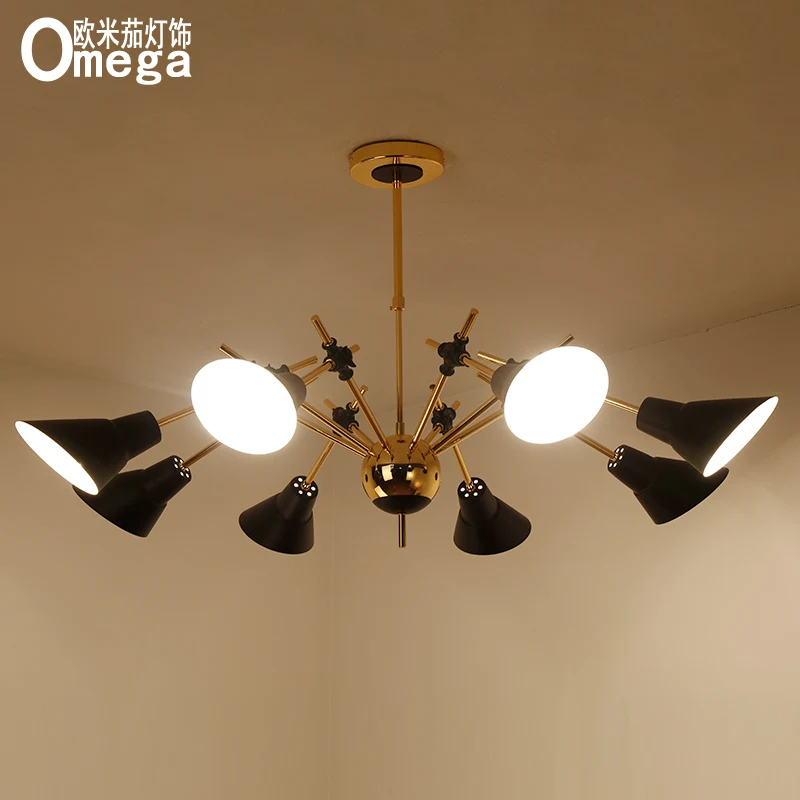 

Северный постмодерн, Минималистичная люстра-паук, креативная кованая люстра для гостиной, столовой, бара, многоголовая Люстра для детской к...