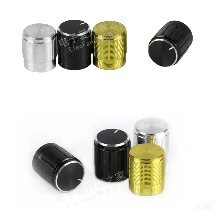 Ручка потенциометра Накатанная рукоятка вала алюминиевый диаметр 15x7 мм