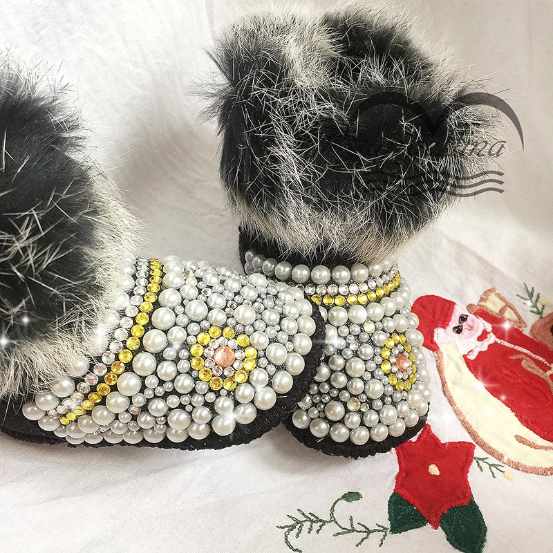 Ботинки для маленьких девочек зимние ботинки детей кожаные с овечьим мехом