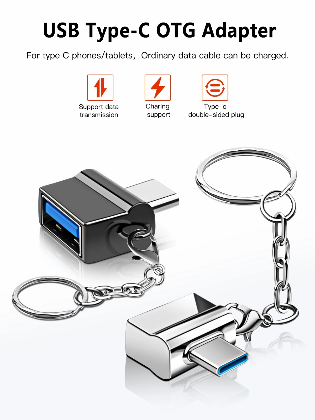 FONKEN usb type C OTG адаптер type-C конвертер USB для usb C PD зарядное устройство Мышь Клавиатура флэш-диск Портативный брелок для ключей OTG штекер