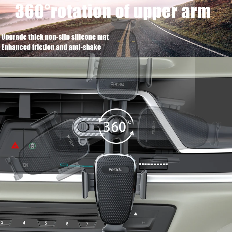 yesido car mount holder for 4 7 6 5inch mobile phone universal car air outlet bracket for iphone adjustable car phone stand free global shipping