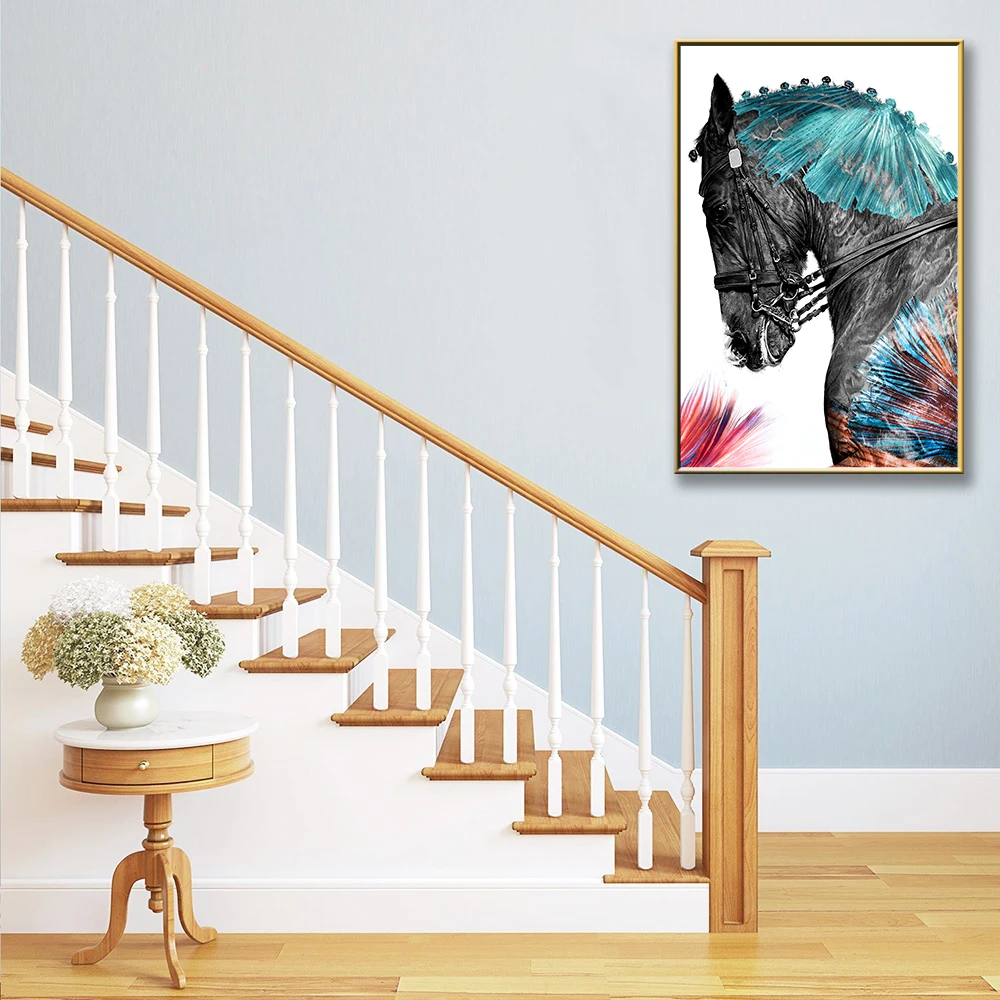 Nordic battle steed Pictures For Home Design Kitchen Poster Creative Decoration | Painting &amp Calligraphy