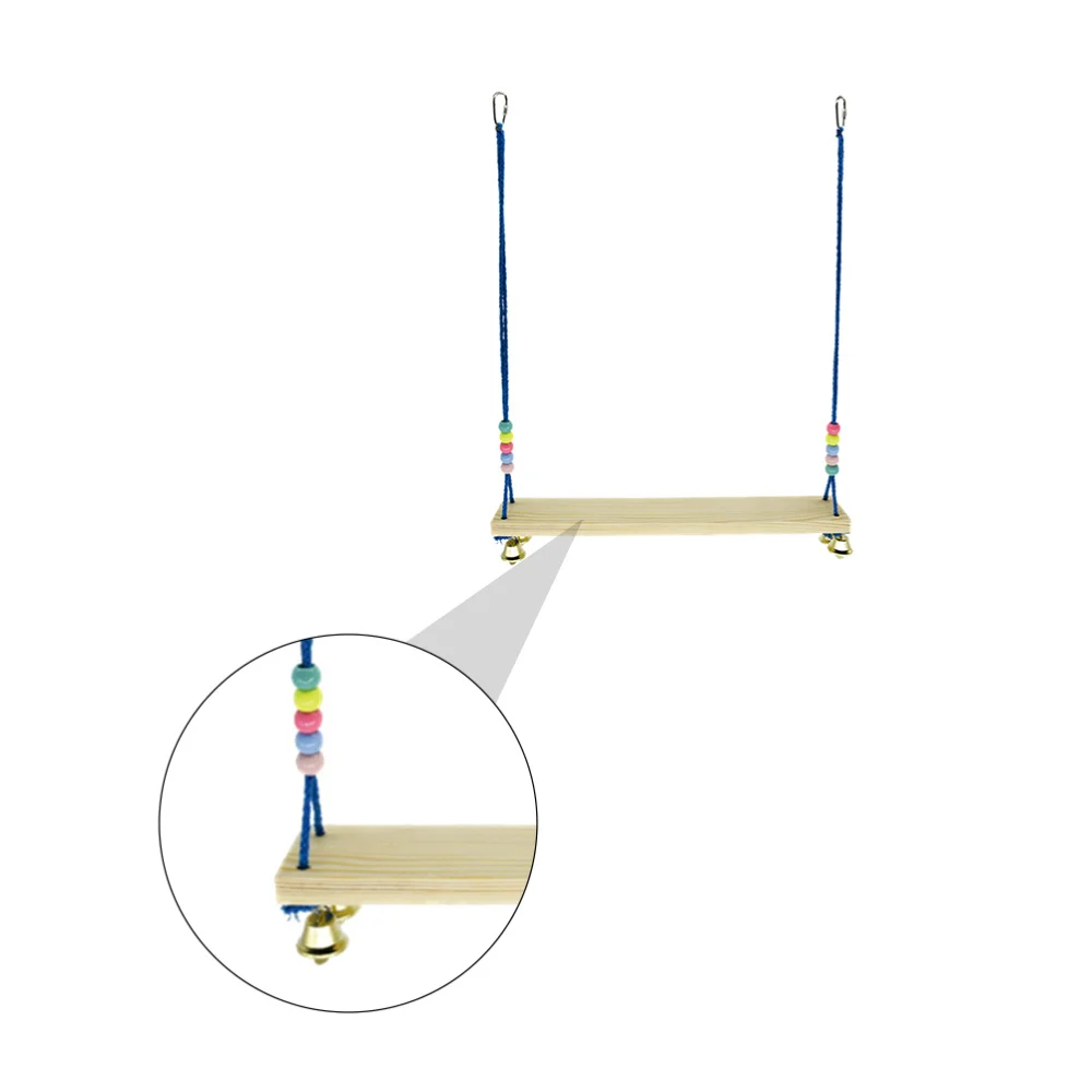 

1Pc Parrot Bell Swing Creative Bird Suspension Bridge Bird Standing Rack
