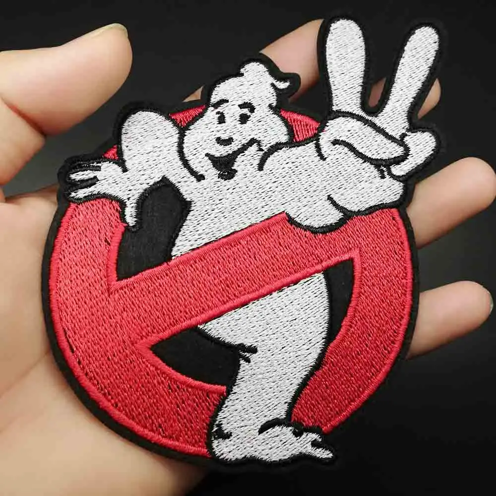 Большой размер Полный вышитый Железный На Ghostbusters Ghost нашивки кружевная ткань патч для Хэллоуина одежда оптом