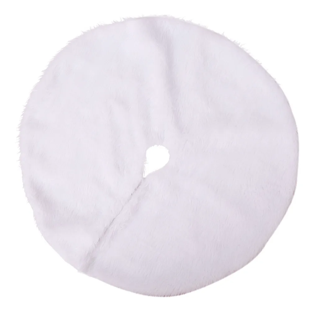 1 шт. белые плюшевые юбки для рождественской елки меховой ковер Рождественское