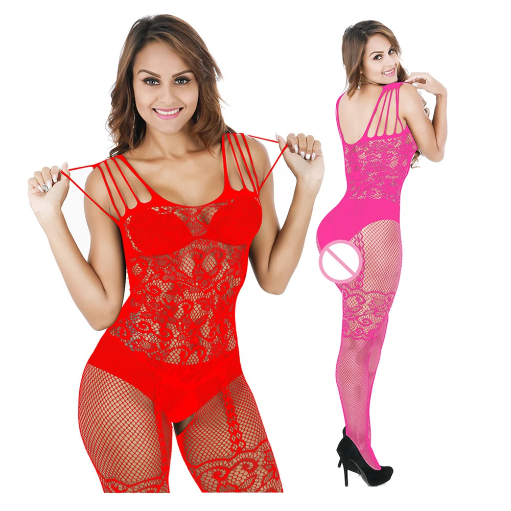 Женское сексуальное женское белье костюм без косточек боди в сетку Babydoll Боди