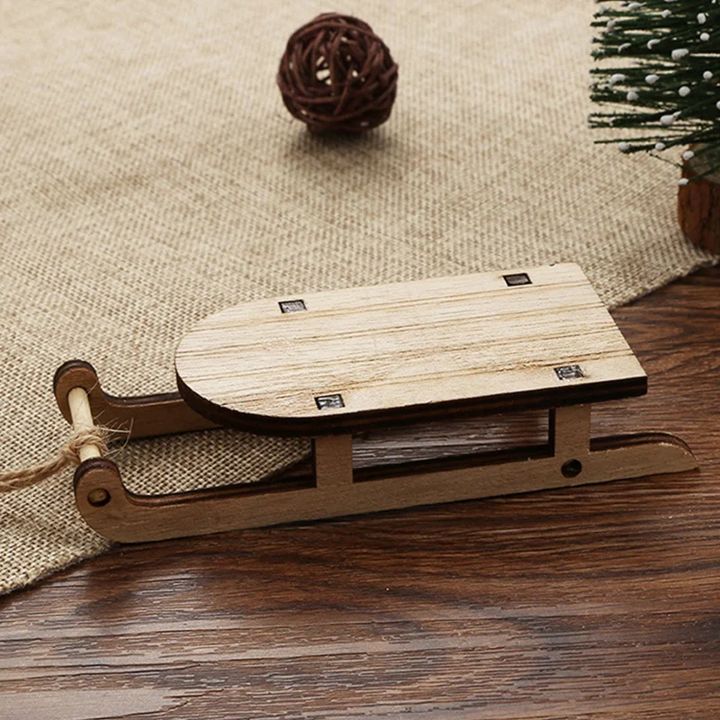 8 шт. Необычные нежные прочные практичные портативные Рождественские сани мини