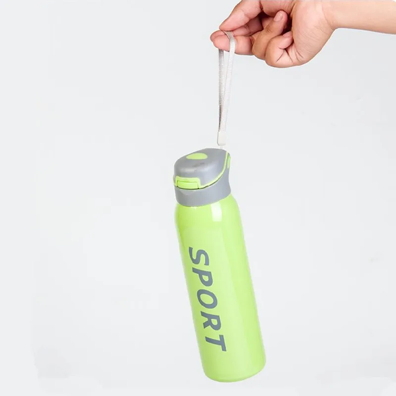 Bpa Free 500 мл Изолированная соломенная бутылка для воды 18/8 нержавеющая сталь термос