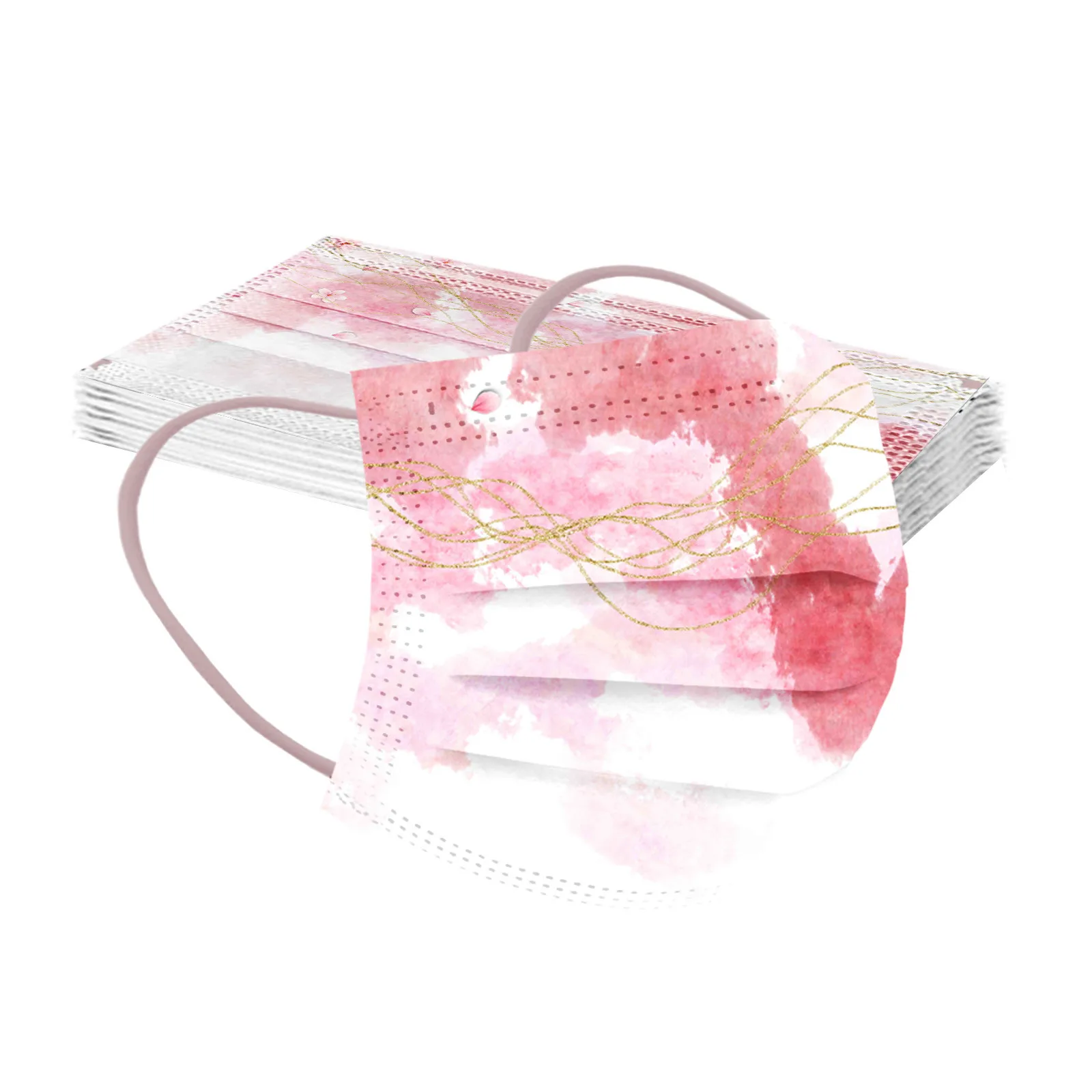 

10PCS Unisex Hot Adult Man Women Mask Disposable Face Mask Industrial 3Ply Ear Loop Pollution Protection Mascarilla Masques