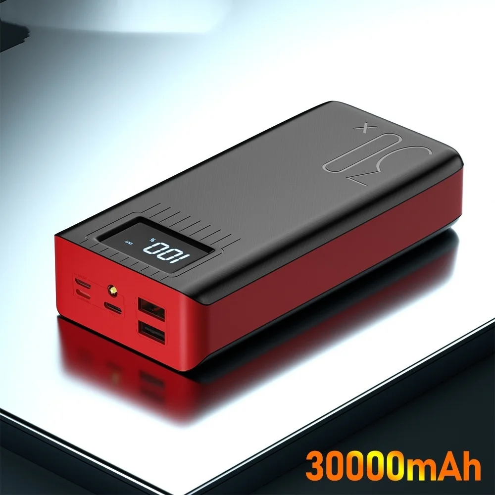 

Внешний аккумулятор с ЖК-дисплеем, 30000 мАч, Type C, Micro USB
